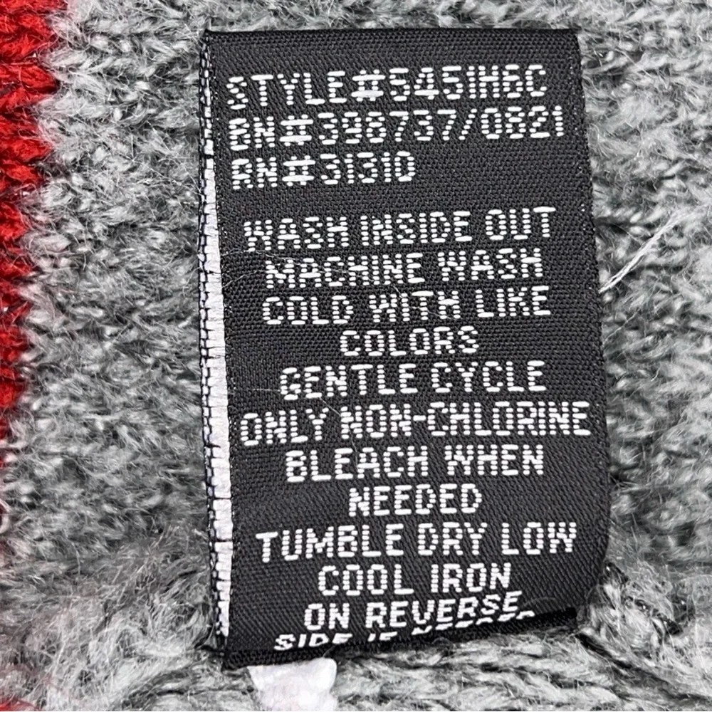 Petite Large IN Studio Colorblock Long Sleeve Open Front Sweater Black Grey Red